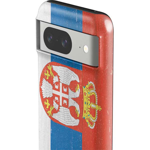 Serbia Flag Distressed Google Pixel 8 Impact Case